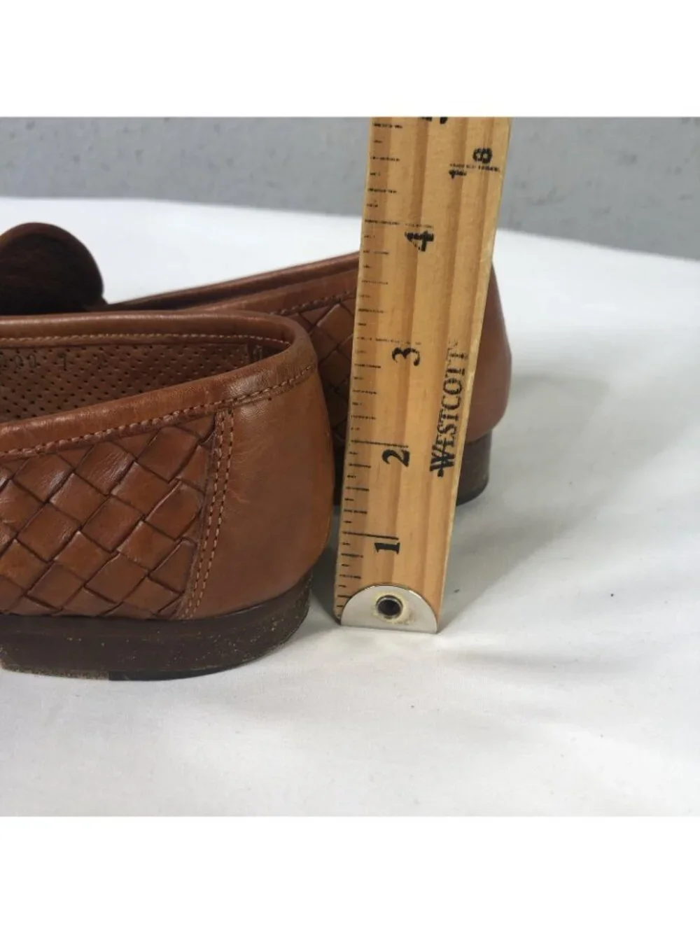 Allen Edmonds Shoes Women 7 Brown Woven Leather Loafer Flats Old Money Preppy